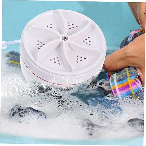 Miniatura 3 de POPETPOP Mini lavadora plegable portátil Lavadora ultrasónica de vibración de alta frecuencia para viajes y viajes de negocios, pequeña lavadora