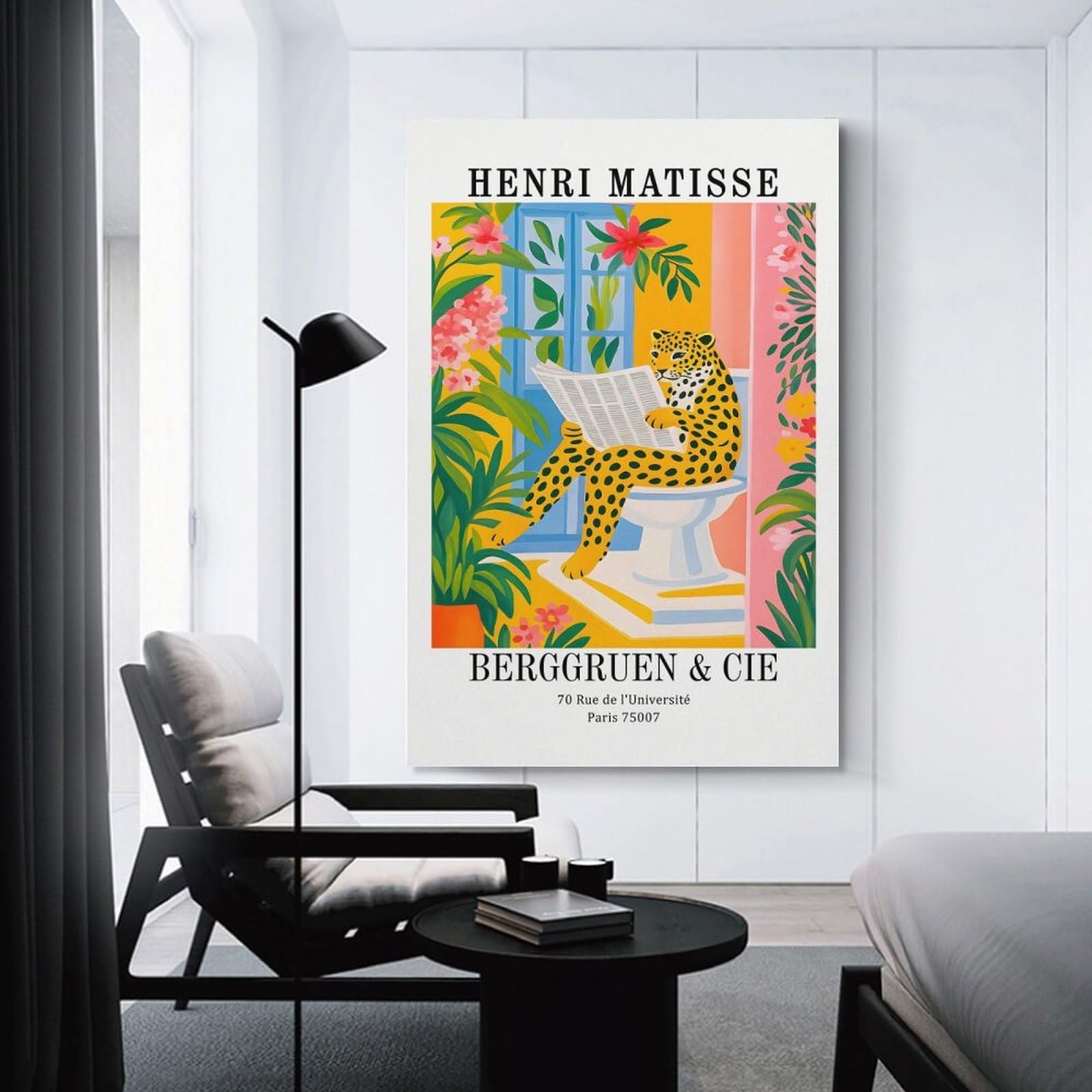 Junmoney Henri Matisse Berggruen & Cie Room Decor Wall Art 24x36inch(60x90cm), for Bedroom Walls, Guest Spaces Or Lounges, An Easy Wall Refresh for Bedrooms