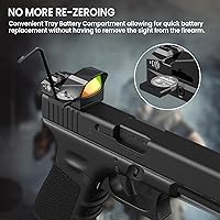 Vista 5 de VOTATU Shake Awake 3 MOA punto rojo compatible con RMR Footprint PMD504-SR mira reflex para pistolas óptica con montaje Picatinny