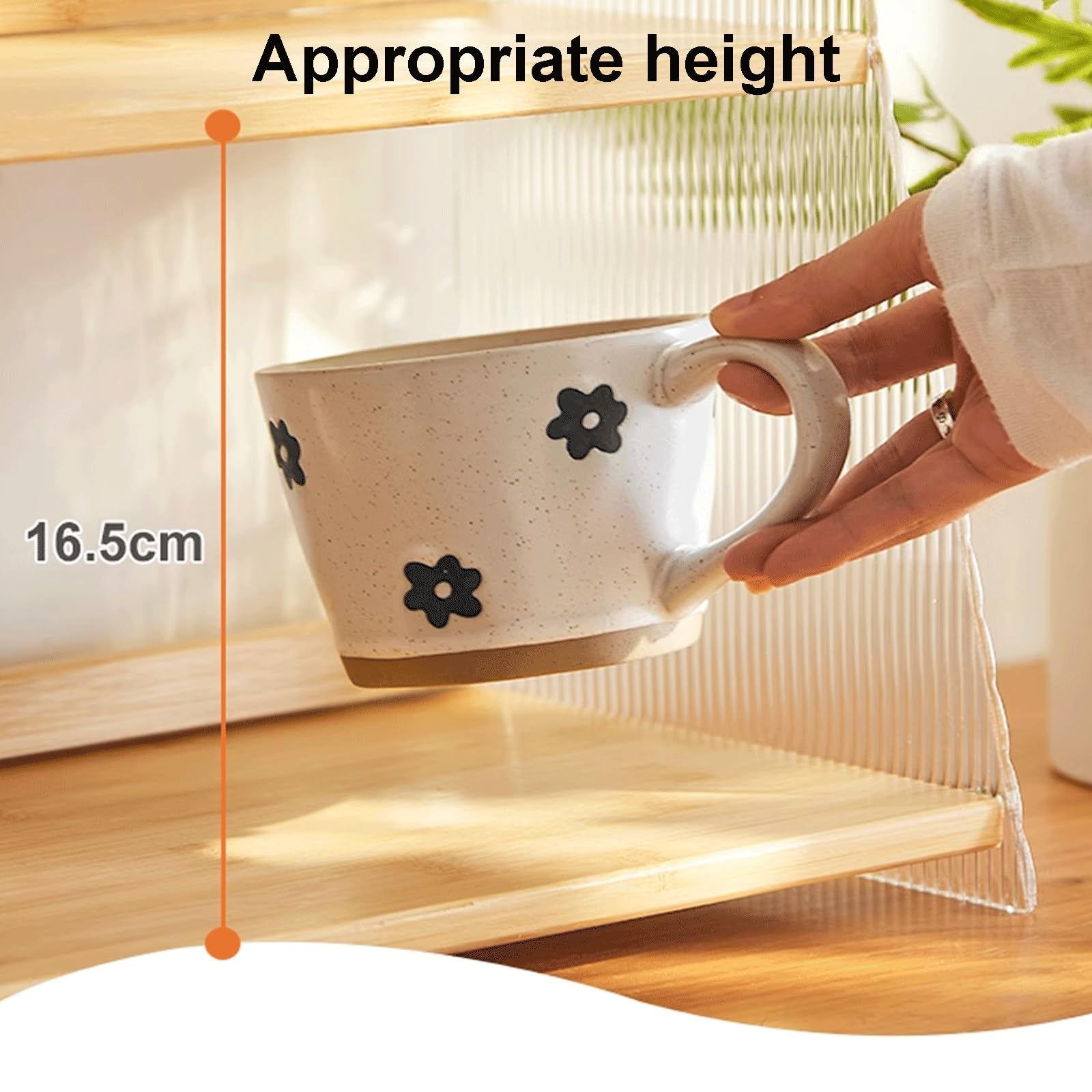 Organizador de estante de escritorio, pequeño soporte de MDF y acrílico para escritorio, transparente y natural, ideal para maquillaje y organización de dormitorio