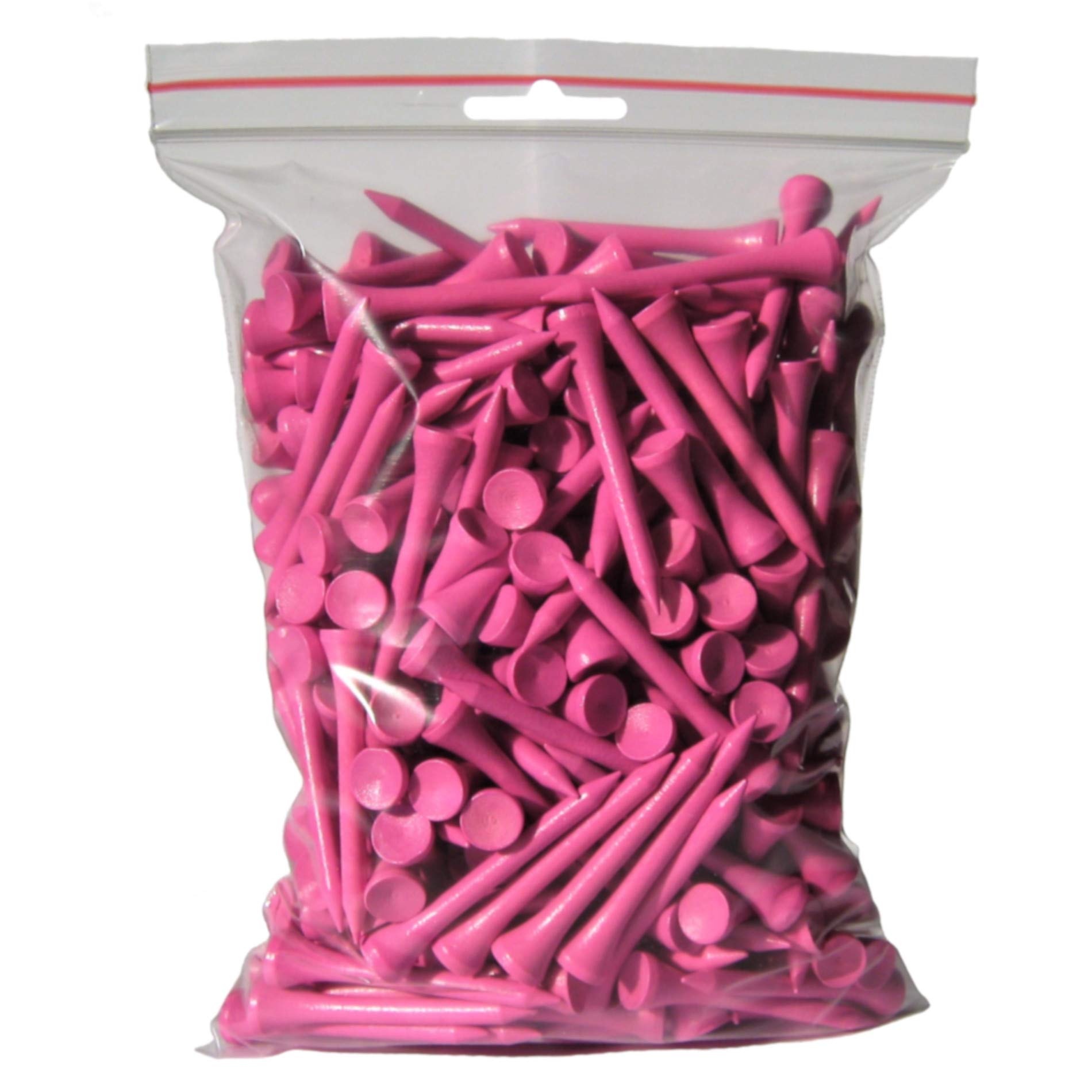 Golf TEES | 54 mm (2 1/8") | 250 Tees | Holz | Farbe: pink
