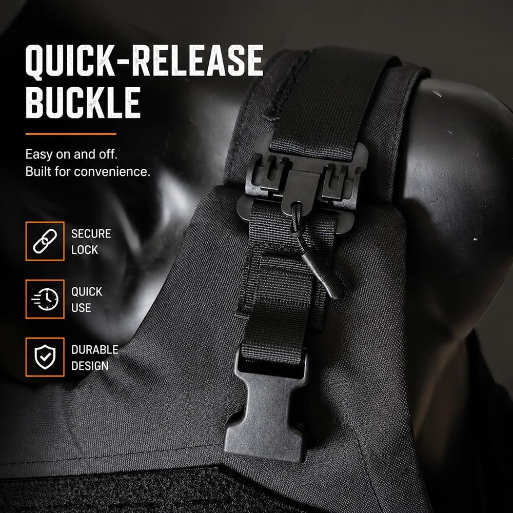 Chaleco Táctico Completo Ajustable,Protección Hombros Brazos Cuello Zona Inferior Compatible MOLLE Liberación Rápida Airsoft Paintball Actividades Al Aire Libre Disfraces