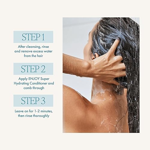 Miniatura 6 de ENJOY Acondicionador súper hidratante para el cuidado del cabello, acondicionador para cabello dañado, productos para el cabello rizado, sin