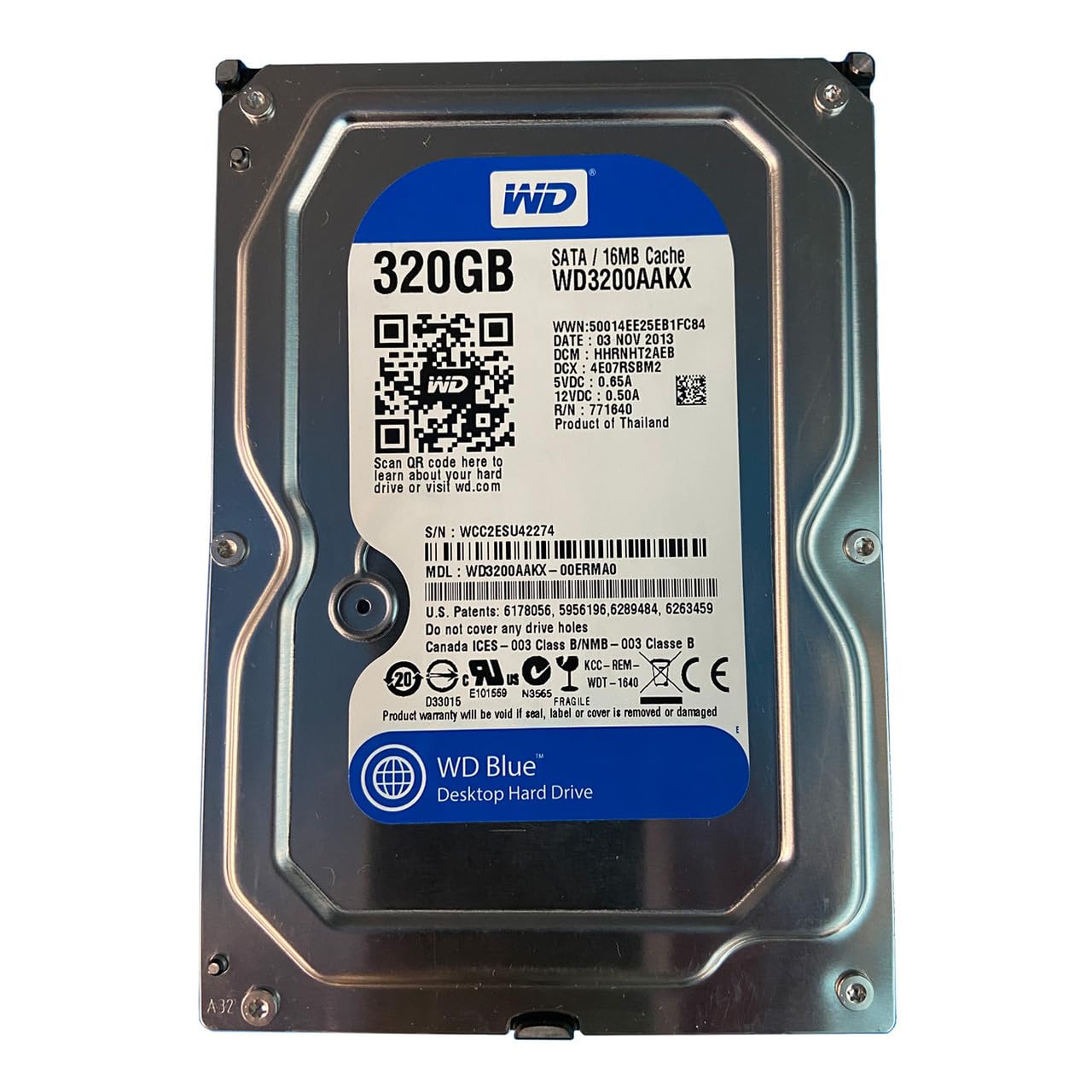 【中古】「非常に良い」Western Digital wd3200aakx-221ca1?320?GB DCM : dannht2mhn Amazon.com: Western Digital WD3200AAKX Caviar Blue 320GB 7200 RPM