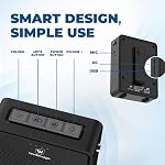 Voice Amplifier Wireless Microphone Headset B002 Original Sound | Ultra Portable Microphone and Speaker, 15W Megaphone Speaker with Bluetooth Mic, Personal PA System for Teachers Classroom