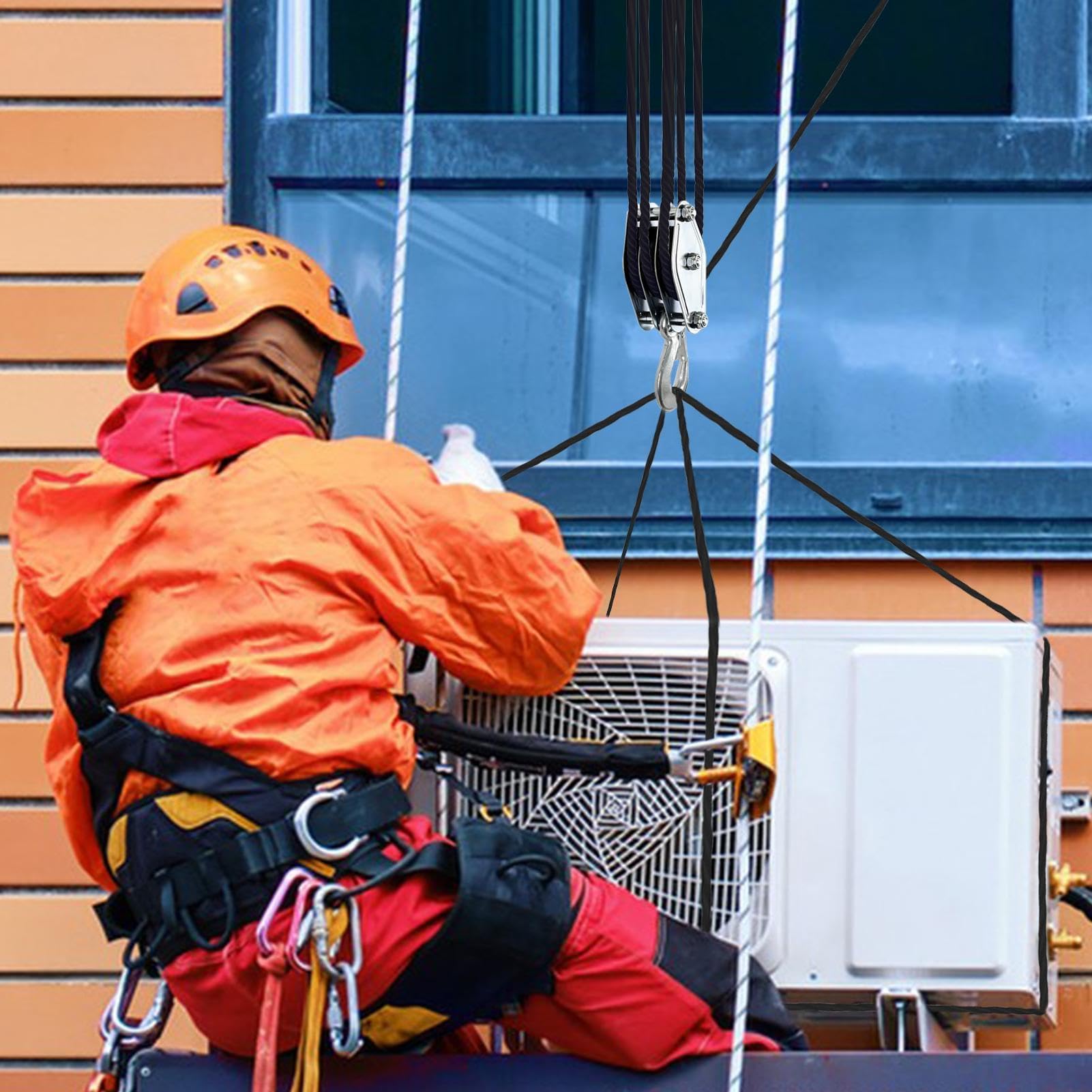 Robuster Seilzugblock und Angelgerät, 15,2 m Ratschenzug für Lagerbau, Last-Hebe-System und zuverlässige Hebelösung, 15,2 m