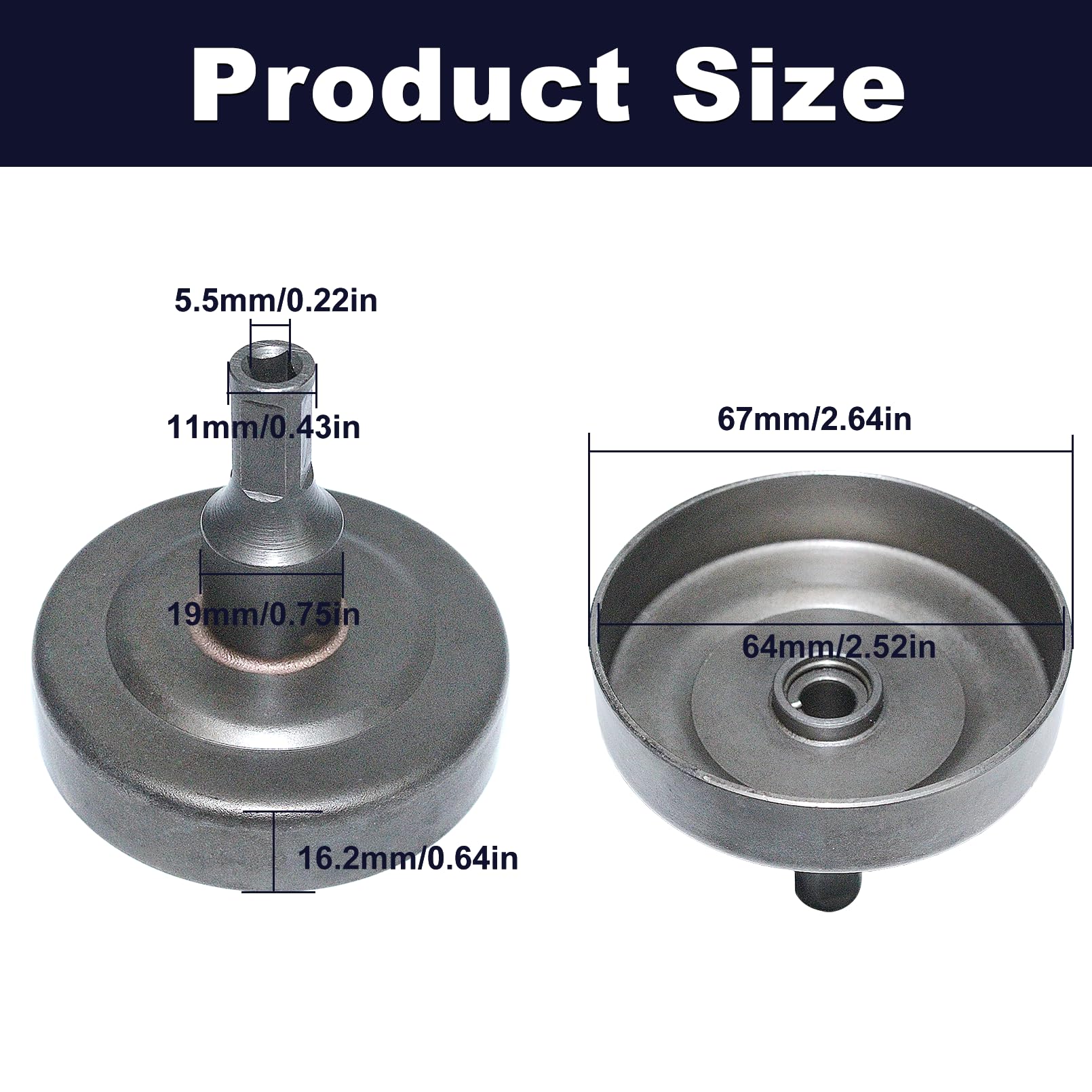 Kit Tamburo Frizione, per Stihl FS45 FS46 FS50C FS55 FS56 FS70 HL45 KM55, include Gruppo Frizione, Ricambi per Tosaerba, Ricambio 41401602000 41401602909