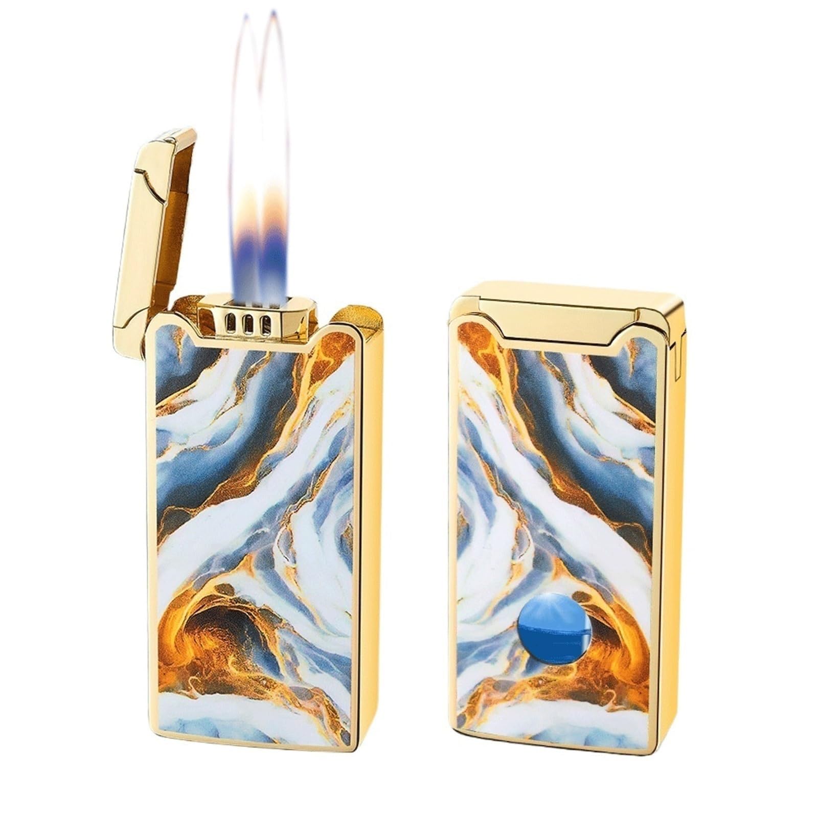Briquet jet double flamme anti-vent pour réussir votre allumage même par tempête