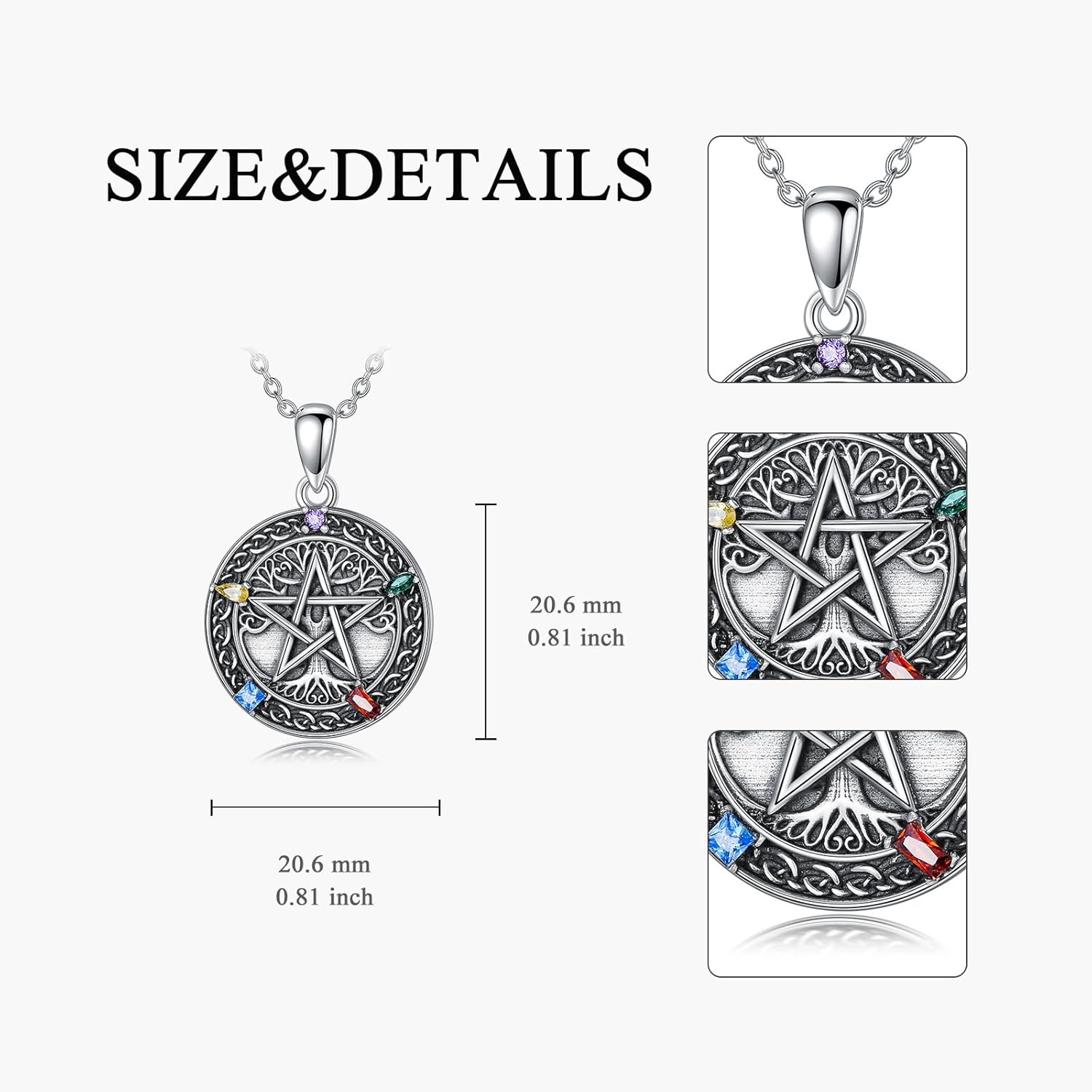 Allah Necklace 925 Sterling Silver Islamic Muslim Pendant Necklace Religious Jewelry Gifts for Men Women