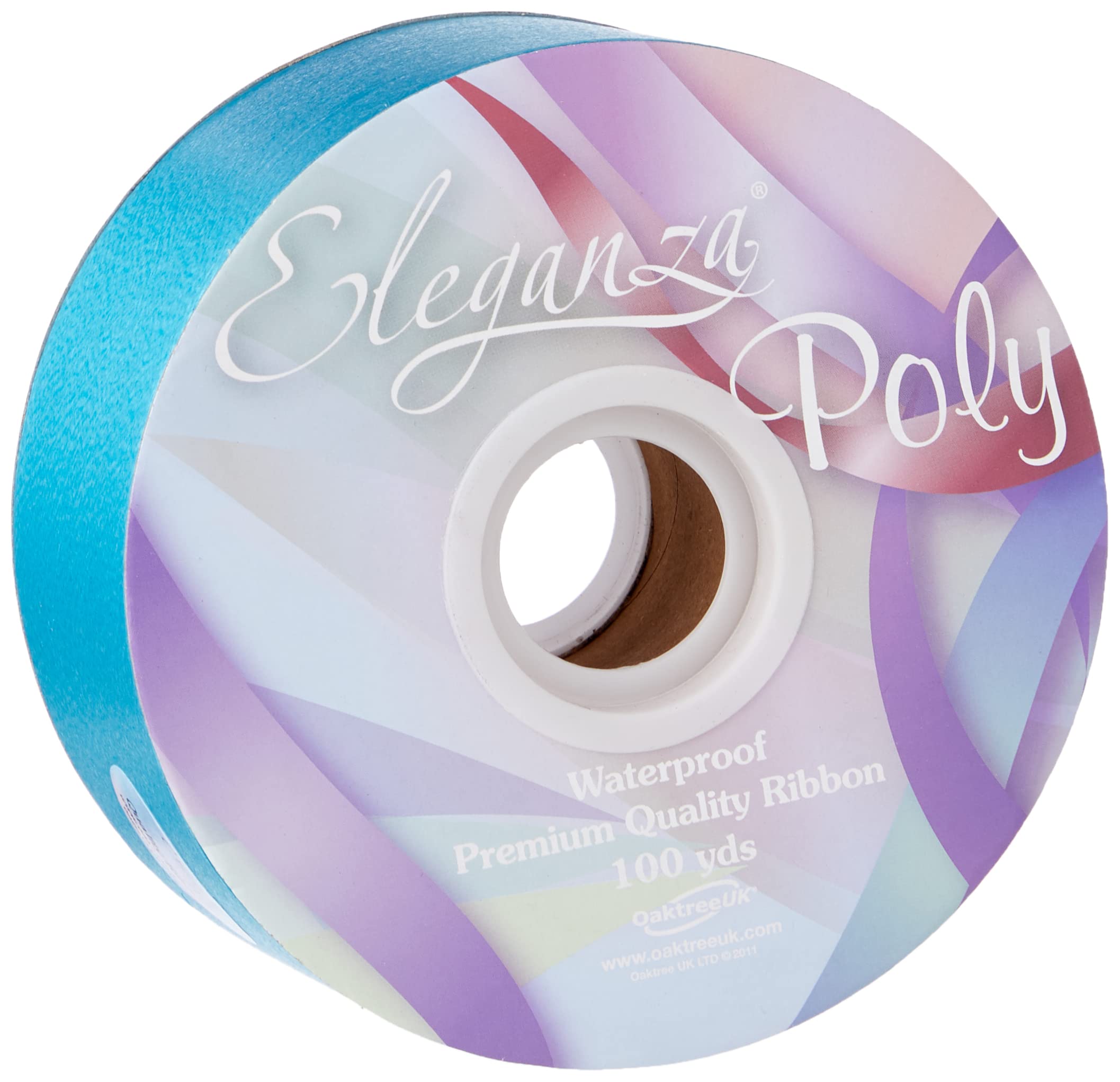 Eleganza Turquoise Waterproof Poly Ribbon, 50 Mm X 91 M
