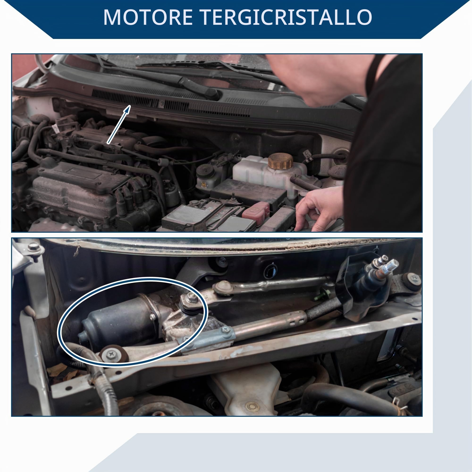 Motore Tergicristallo Anteriore 4 Pin Per Fiat Panda II 03-13