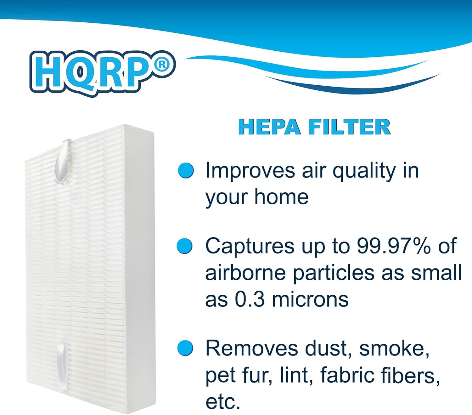 HQRP 3-pack HEPA Filter Replacement for Honeywell Filter R HRF-R3 HRF-R2 HRF-R1 fits HPA090 HPA100 HPA200 HPA250 HPA300 HPA3100 HPA3200 HPA3300 HPA5100 HPA5200 HPA5300 HPA8350 models