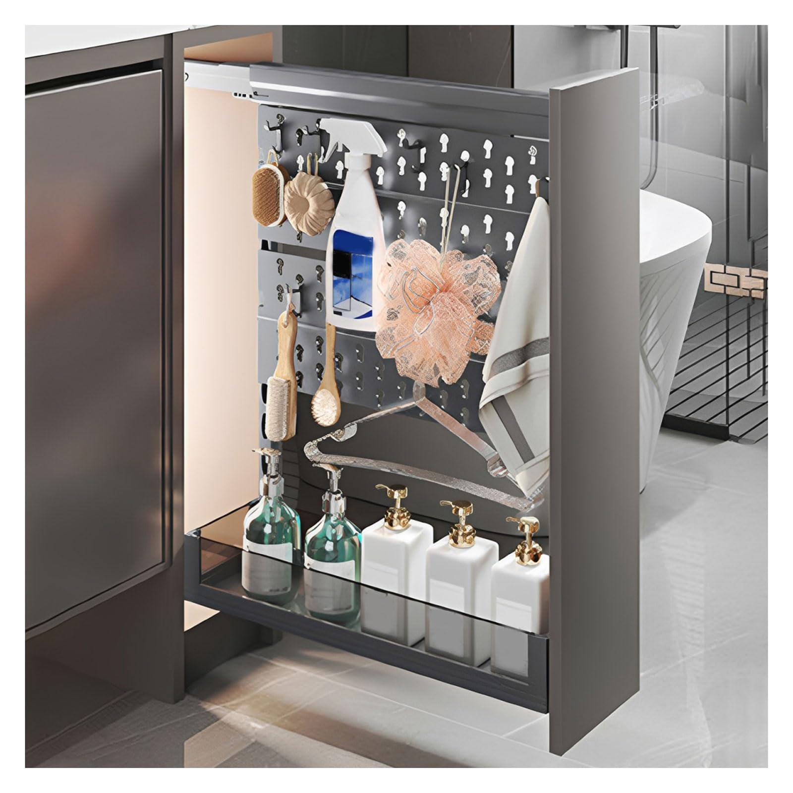 Étagère à épices coulissante pour armoire de cuisine étroite