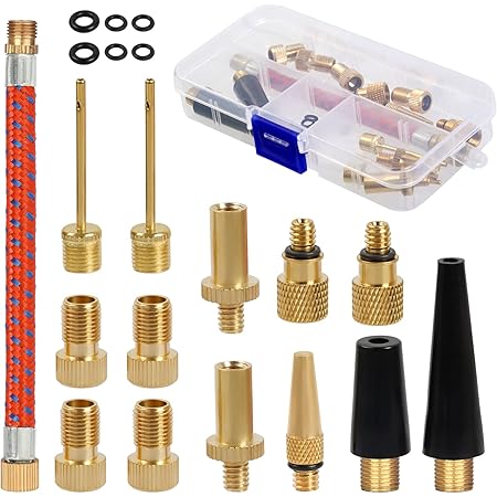 F Season 10er Set Fahrrad-Blitzventile - Mit Überwurfmuttern & Schutzkappen