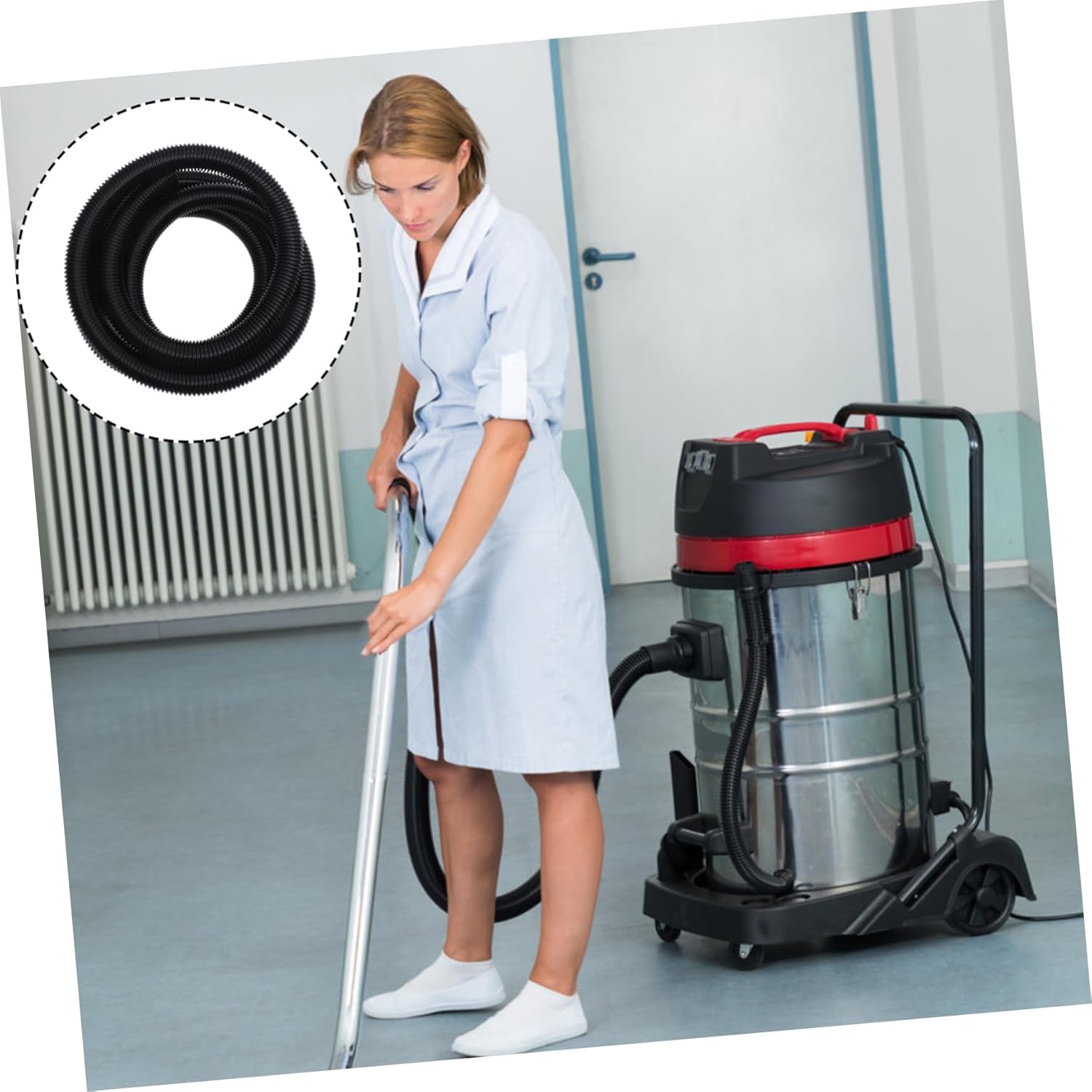 Vacuum Cleaner Hose Extension Accessory for Industrial Use Durable Material for Wet Dry Vacuum Power Tools Compatible with Barrel Type Vacuums Hotels Guesthouses