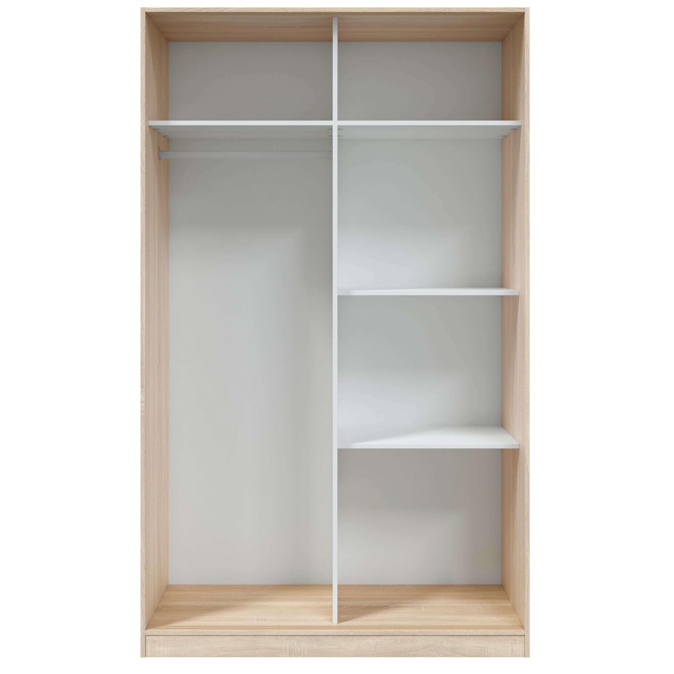 Habitdesign – Armadio a 2 ante scorrevoli, con 3 ripiani, dimensioni: 200 x 120 x 50 cm
