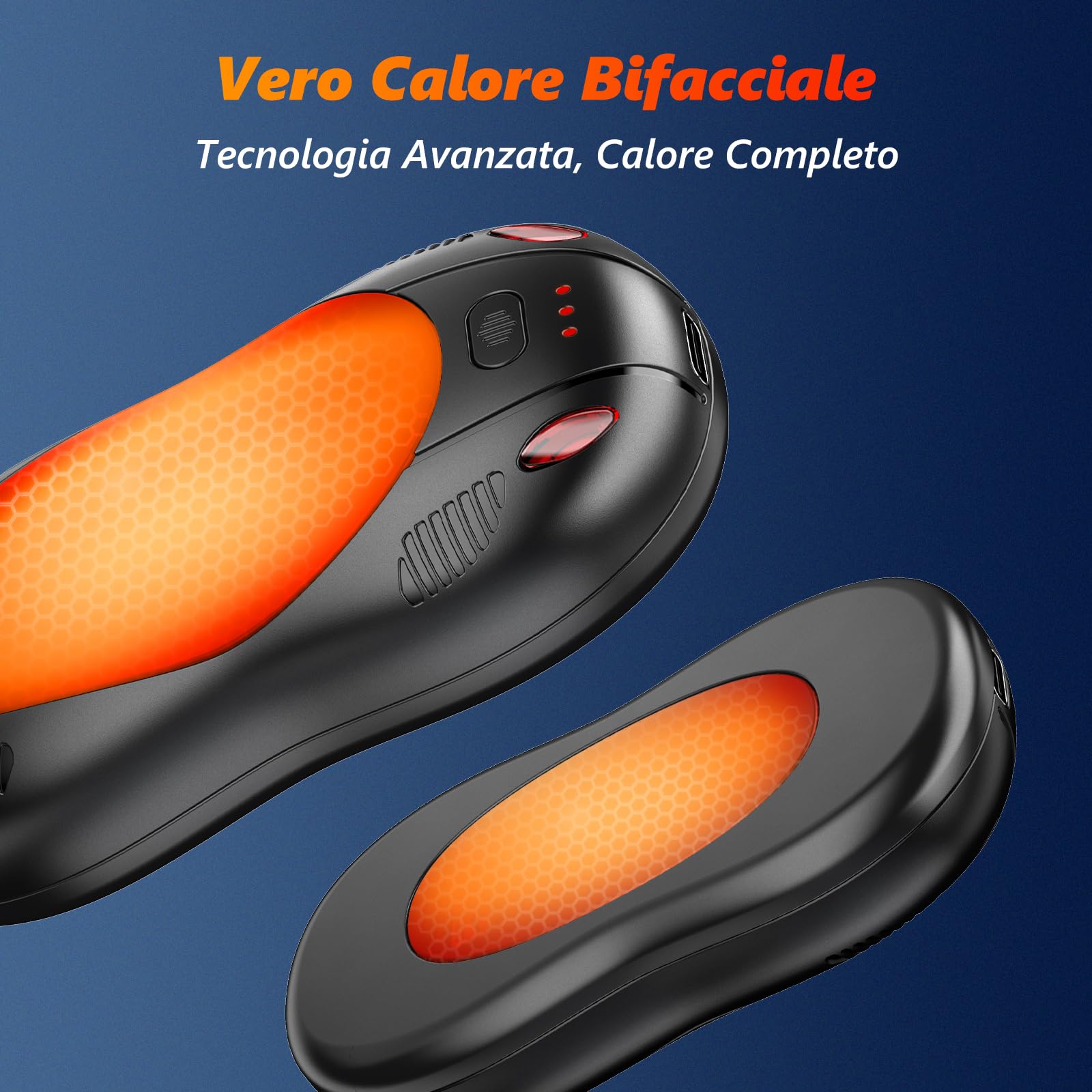 Scaldamani Magnetici Ricaricabili con 10000 mAh, Riscaldamento Bifacciale, 2 Confezioni Scaldamani Tascabili Portatili, con 3 Impostazioni di Calore, Regali per Attività all'Aperto