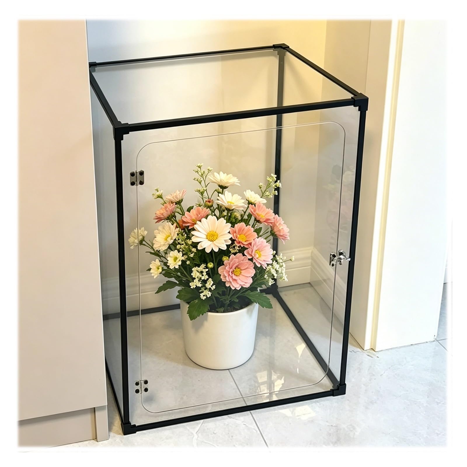 Dustproof Acrylic Display Case, 6 8 10 12 14 16 20 24 Inch Tall Clear Display Case Presentation Box for Collectibles, Waterproof Acrylic Figure Exhibit Bin(20x20x20cm/8x8x8")