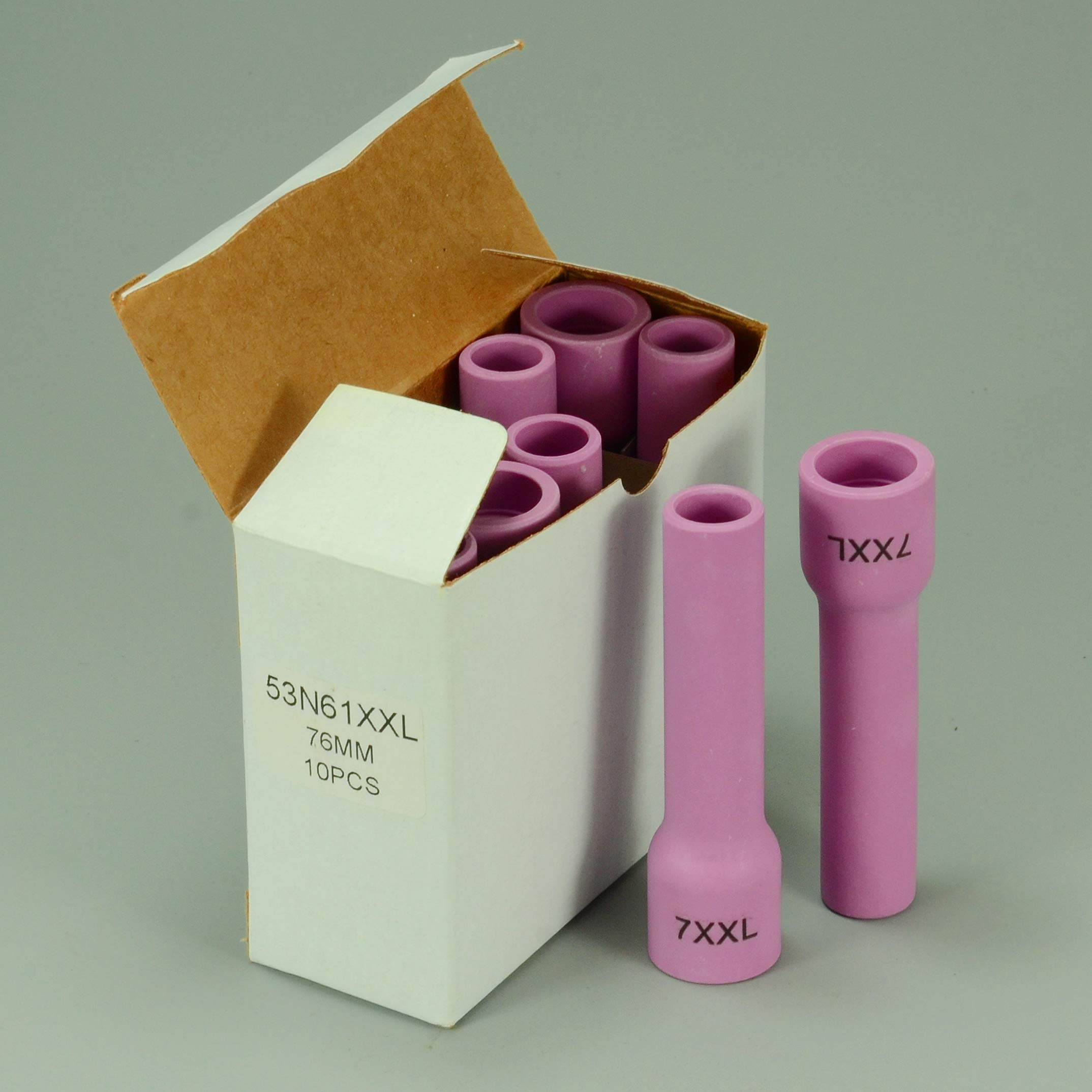 RIVERWELD Tasses Céramiques à Lentille De Gaz TIG Buses En Alumine Extra-Longue 53N61XXL 7XXL 11.0mm Pour QQ300 PTA DB SR WP 17 18 26 Torche De Soudage TIG 10pcs