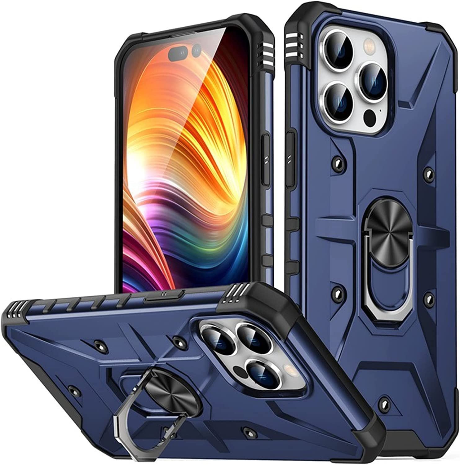 Coque iPhone 14 Plus antichoc premium en silicone bleu nuit - 8