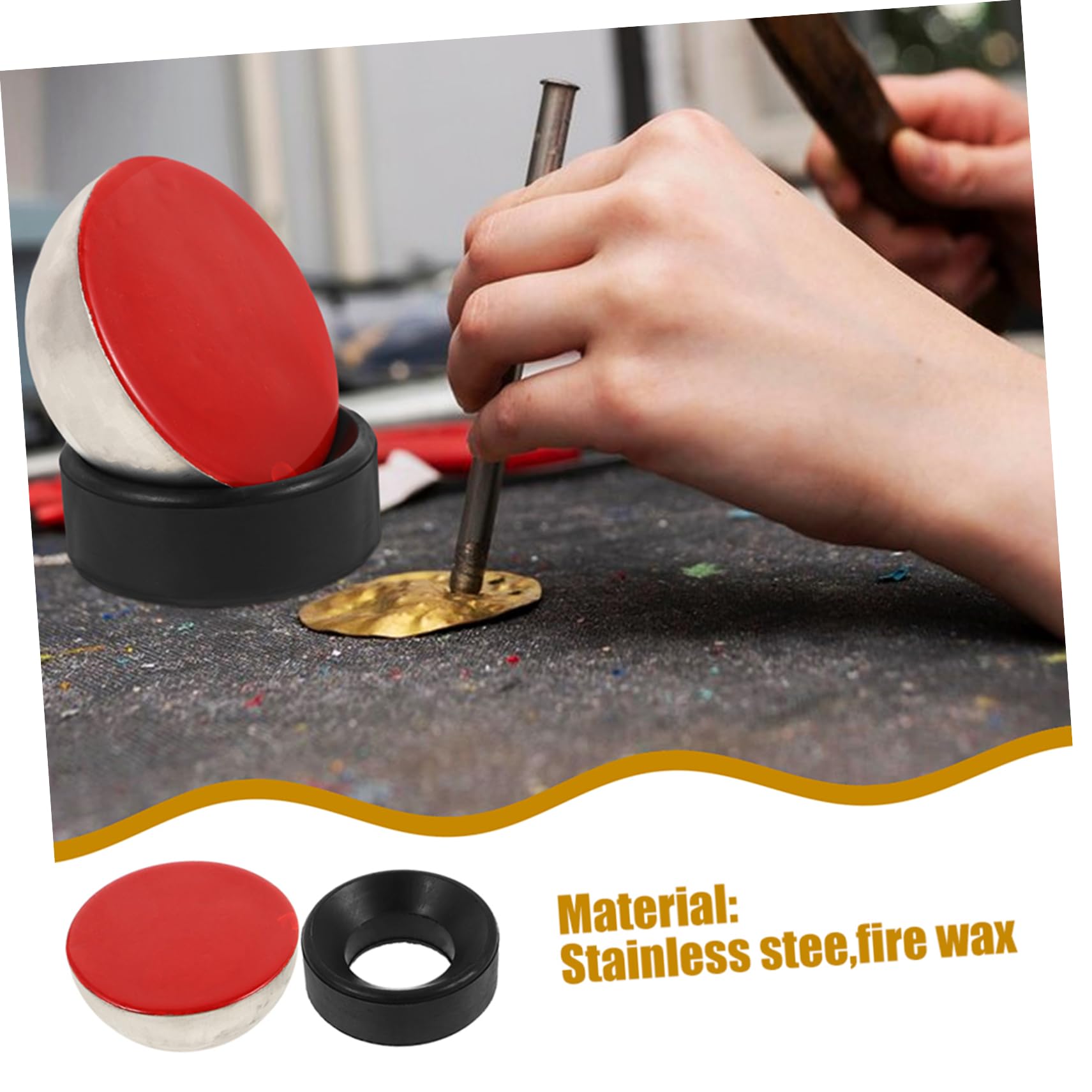 SHINEOFI Professionale per Micro-inserimento Gioielli con Base Sferica in Lacca Supporto Stabile per Incisione e Posa Pietre Strumenti di Precisione per Microintarsi e Lavorazione Orafa