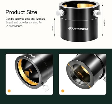Astromania T2/T M42x0.75 Female Thread to 2 Inch Telescope Adapter