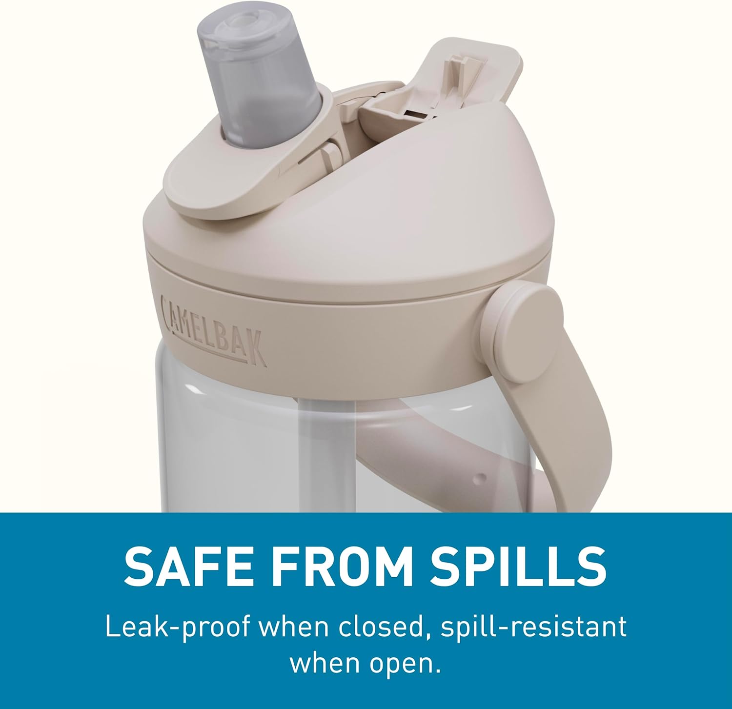 CamelBak Thrive Flip Straw Tritan Renew Water Bottle Clear, 20oz - Image 6