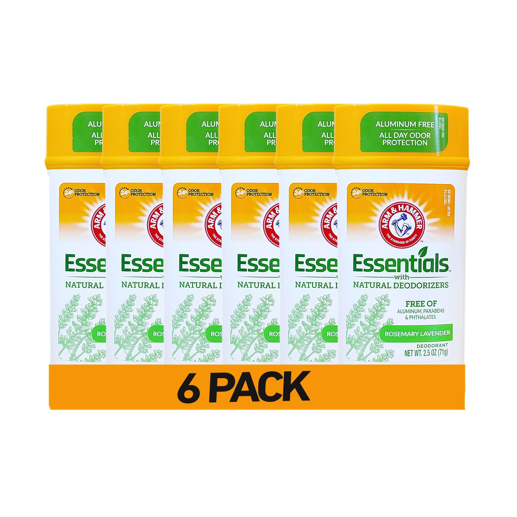 Essentials Aluminium-free Antiperspirant Deodorant Stick Fresh Rosemary Lavender 71Gm (Pack of 6)