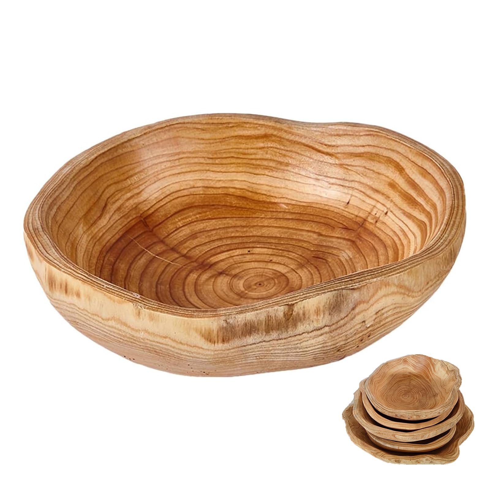 Saladier en bois polyvalent idéal comme centre de table de salon moderne