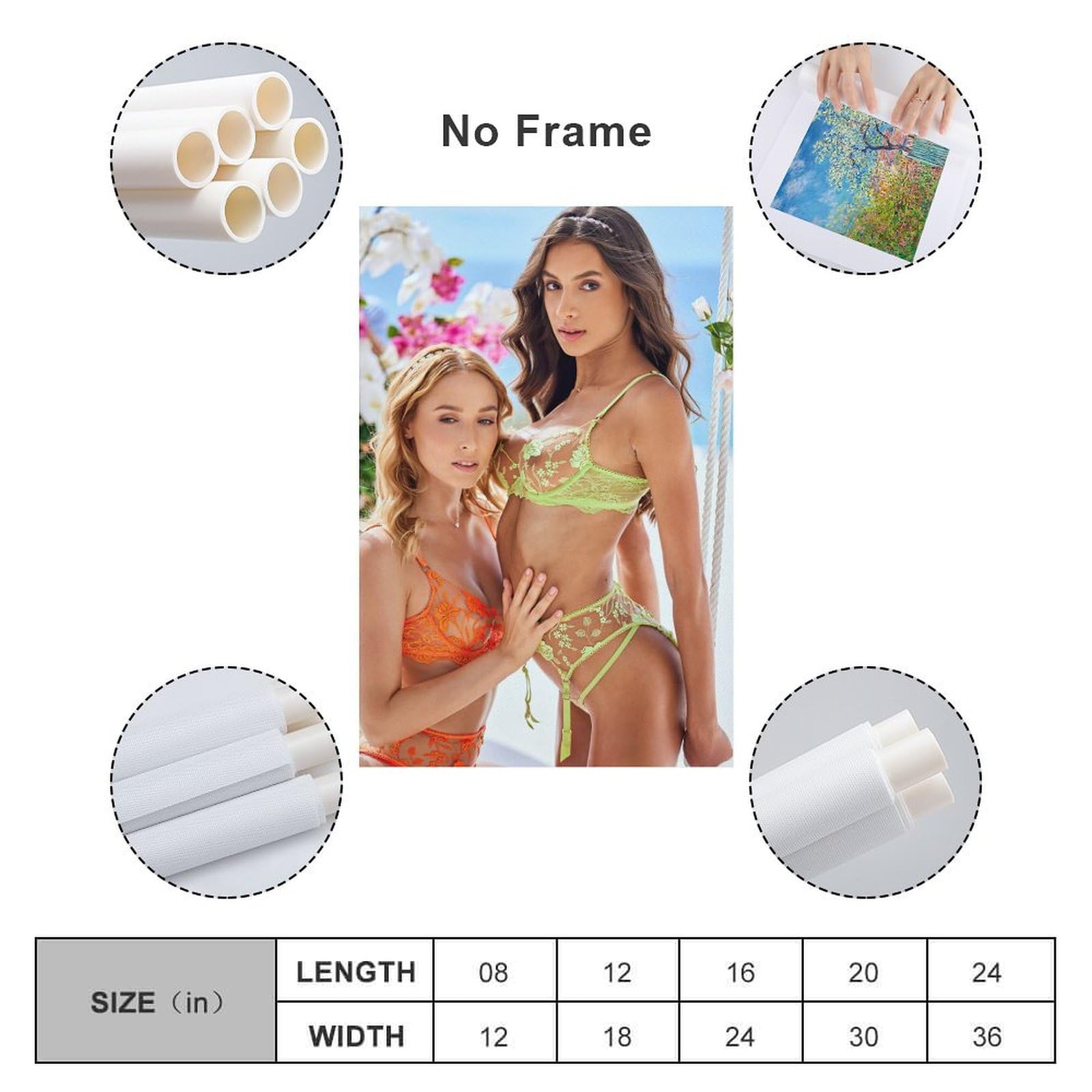 MONAIZ Vanessa Alessia Poster Canvas Wall Art Famous Actress Model