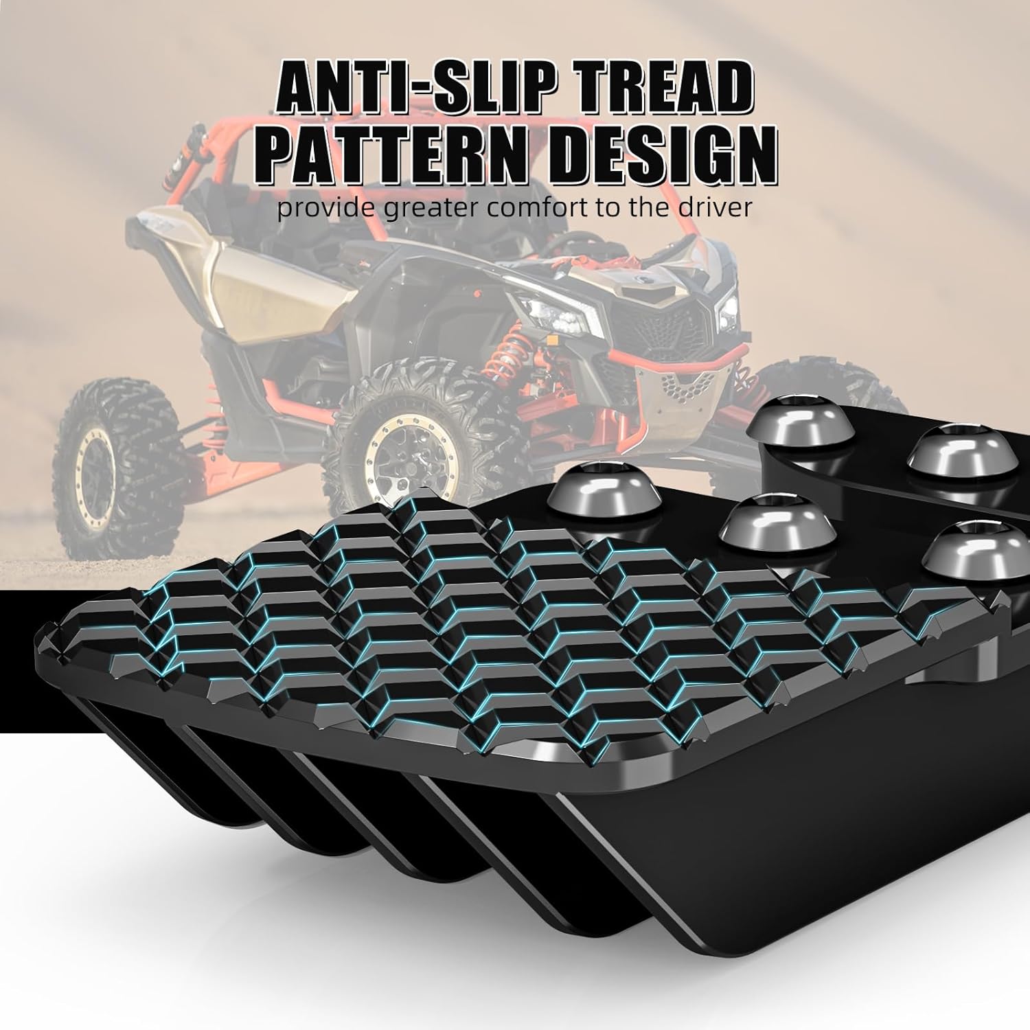 NICECNC Black Aluminum Brake Pedal Extention Compatible with Can Am Maverick X3 4x4 Turbo DPS 2017-2021, Maverick X3 4x4 DS Turbo DPS 2021-2023, See Fitments