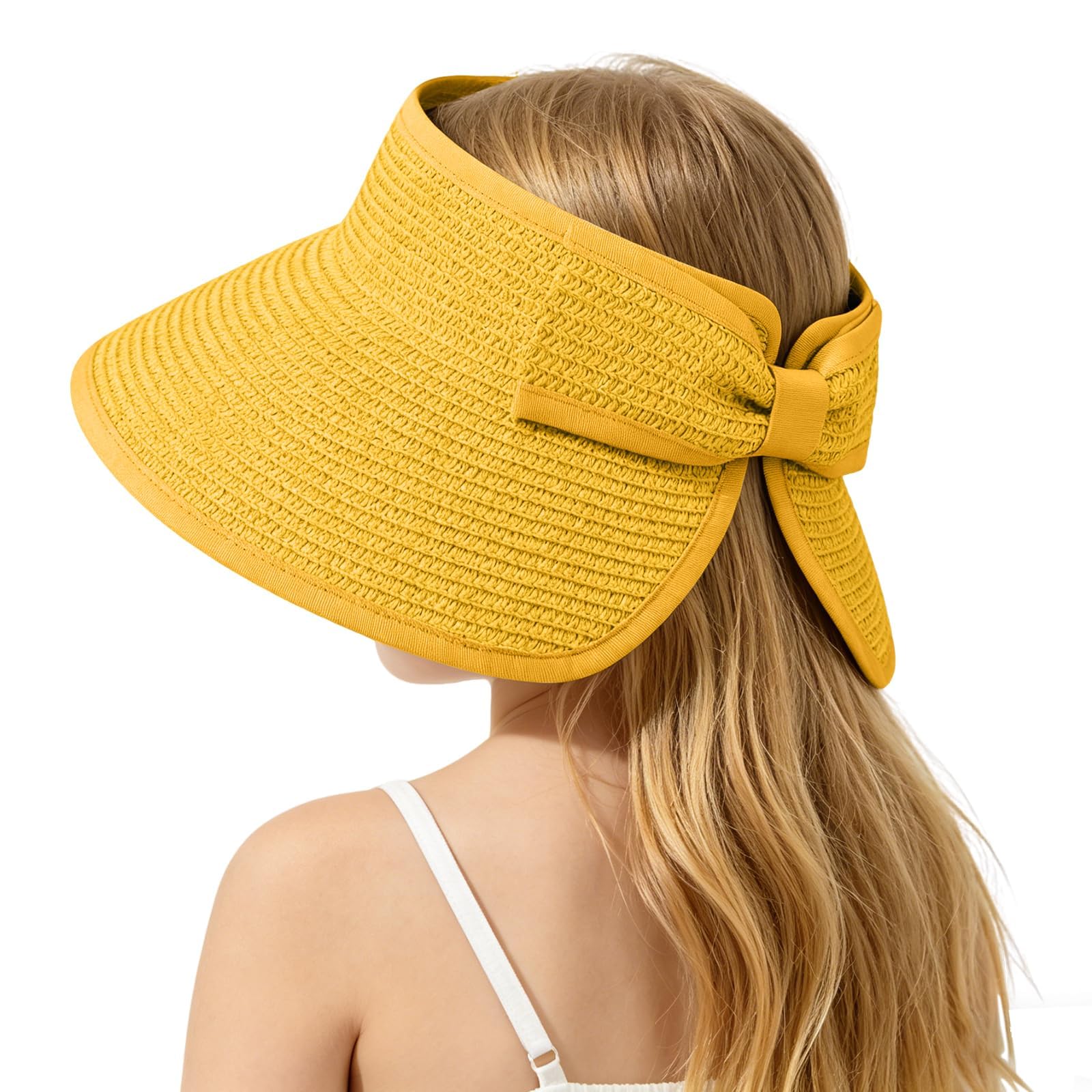 Photo 1 of ZOORON Girls Straw Sun Visor Hat