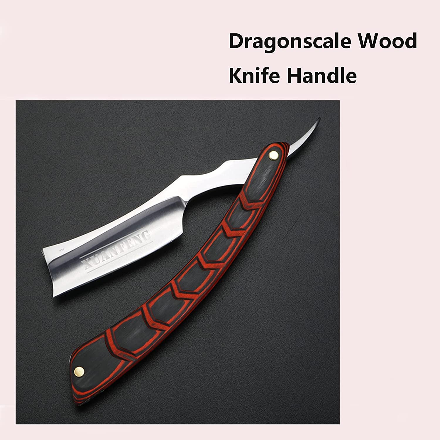 Rasiermesser-Set für Herren Rasier-Set Rasiermesser mit Holzgriff, Geschenkidee - Rasiermesser Set - Nassrasierer in Premium-Qualität,B
