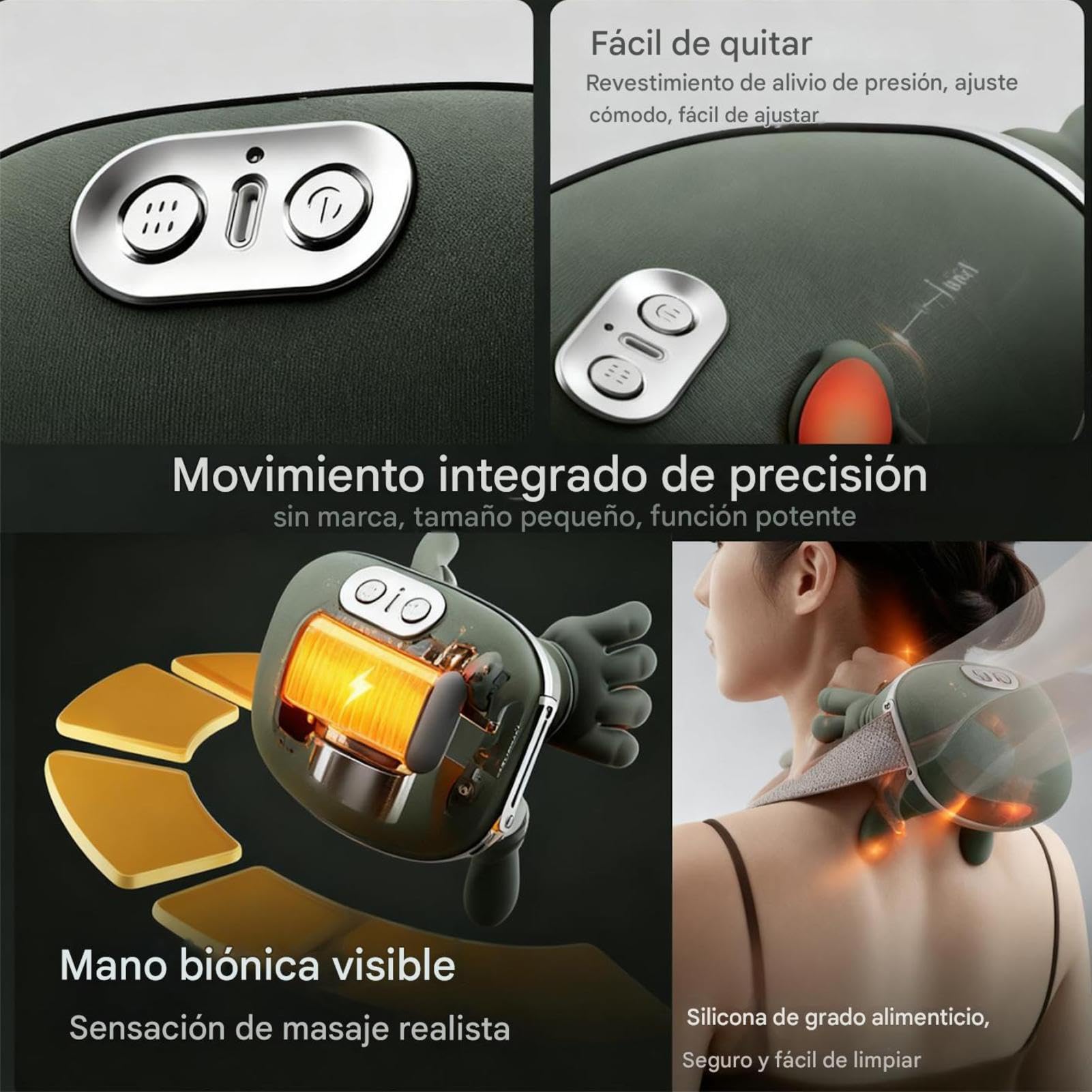 Masajeador Cuello, Térmico Biónico, Masajeador Para Espalda Y Cuello