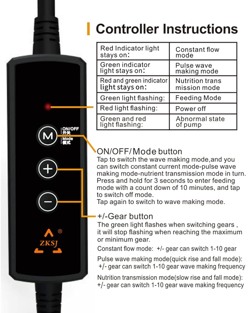 nana Sine Wave DC Pump コンパクトポンプ 多機能DCポンプ DC-8100 55W 吐出量7000L/H (毎分116L) 揚程5.2m