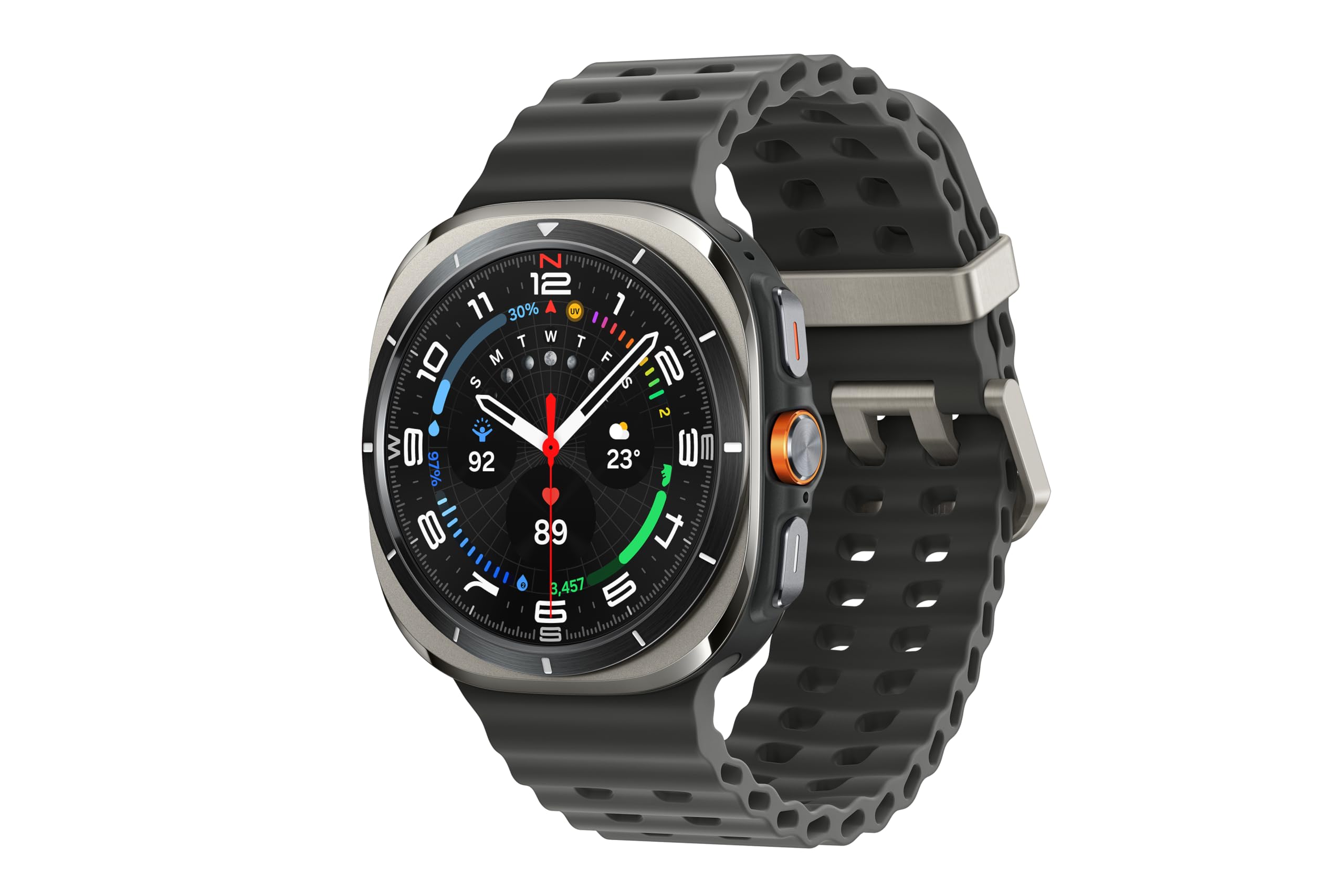 Samsung Galaxy Watch Ultra Smartwatch - 2025 Version, 47mm, Titanium Silver, LTE (CAD Version & Warranty) - Durable Titanium Casing, Cushion Design, Quick Button, AI-Powered Health Monitoring