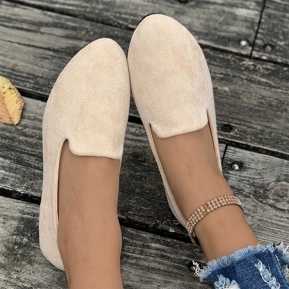 Onsoyours Femmes Suede Mocassins Chaussures Plates Été Loafers Confortables à Enfiler Pantoufle Mocassins Chaussures à Bout Pointu Mocassins de Couleur Bonbon