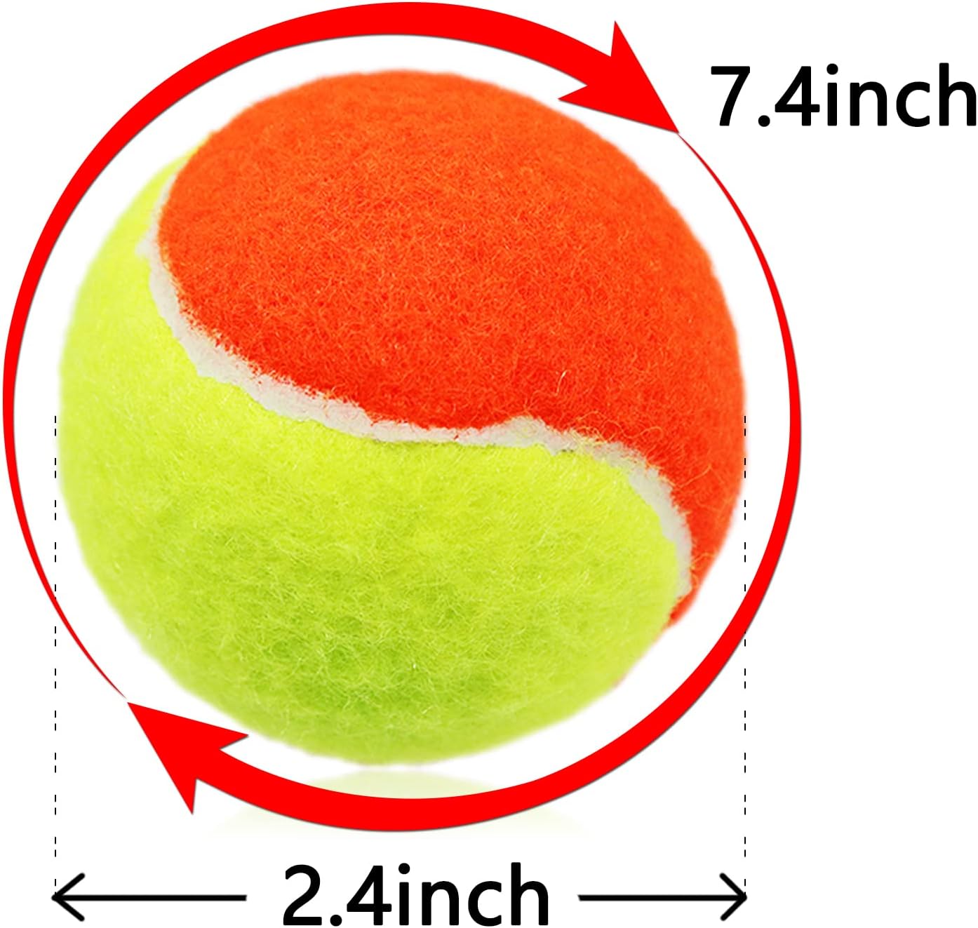Tennis Balls Bulk Orange for Kids Dogs Practice Low Compression Stage 9