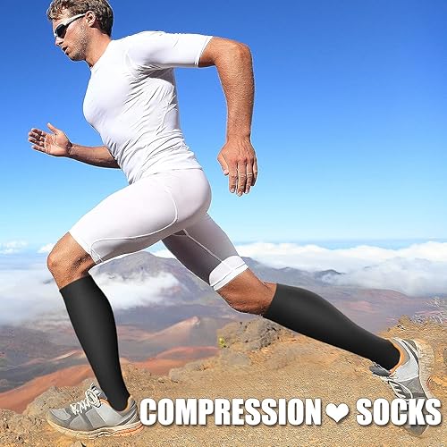 Miniatura 4 de Paquete de 3 pares de calcetines de compresión médica para mejorar la circulación de mujeres y hombres, para correr, hacer deporte y amamantar