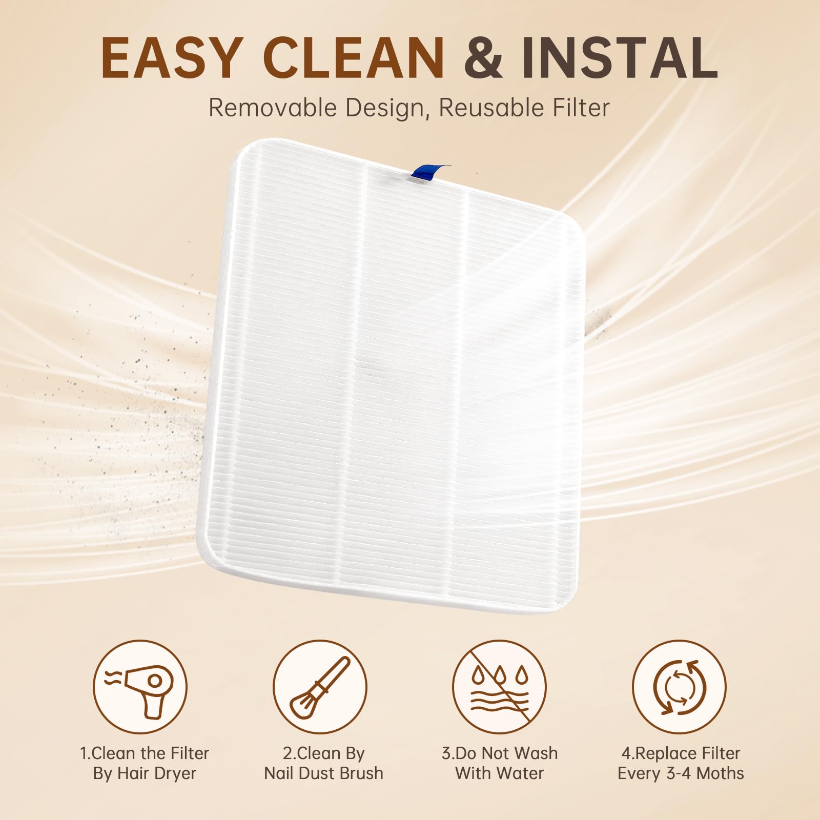 CHRISTINE SHELLY Rechargeable Nail Dust Collector with Adjustable Suction