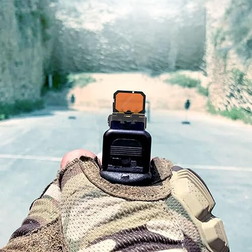 Miniatura 7 de TFFUAM Mini mira plegable de punto rojo, mira refleja compacta abatible para Glock MOS, 3 MOA RMR Red Dot Gun Sight Scope con base elevada para