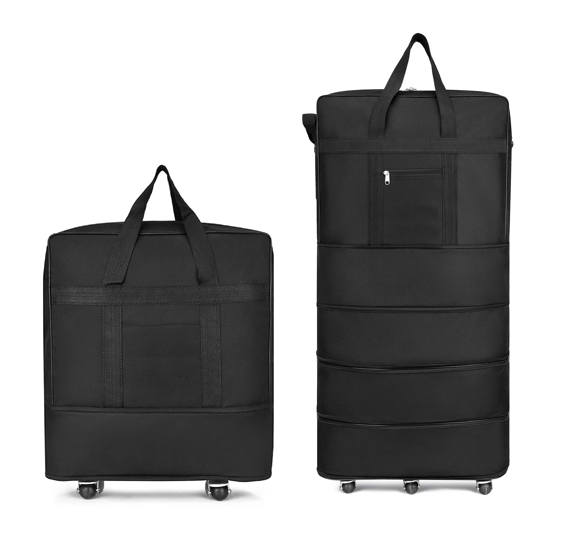 deziine®4Layer Expandable Suitcase Bag Foldable Rolling Luggage Bag Scratch-Resistant and Water-Resistant with 5-Wheel Spinners(37inch:94x48x21cm)