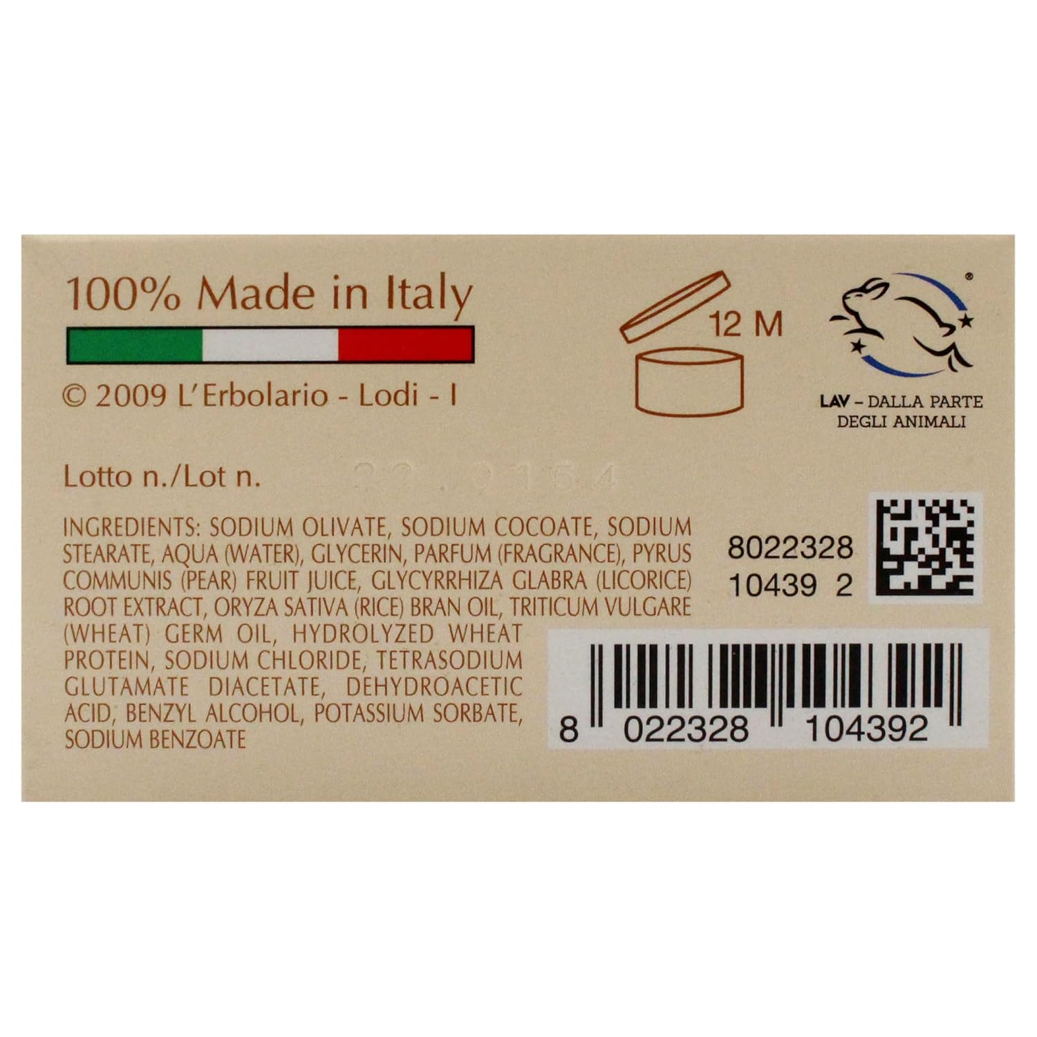 L'Erbolario Perfumed Bar Soap – Gently Scented Body and Hand Soap Bar – Moisturizing and Nourishing with Natural Extracts – Legni Fruttati - 3.5 oz - Image 5