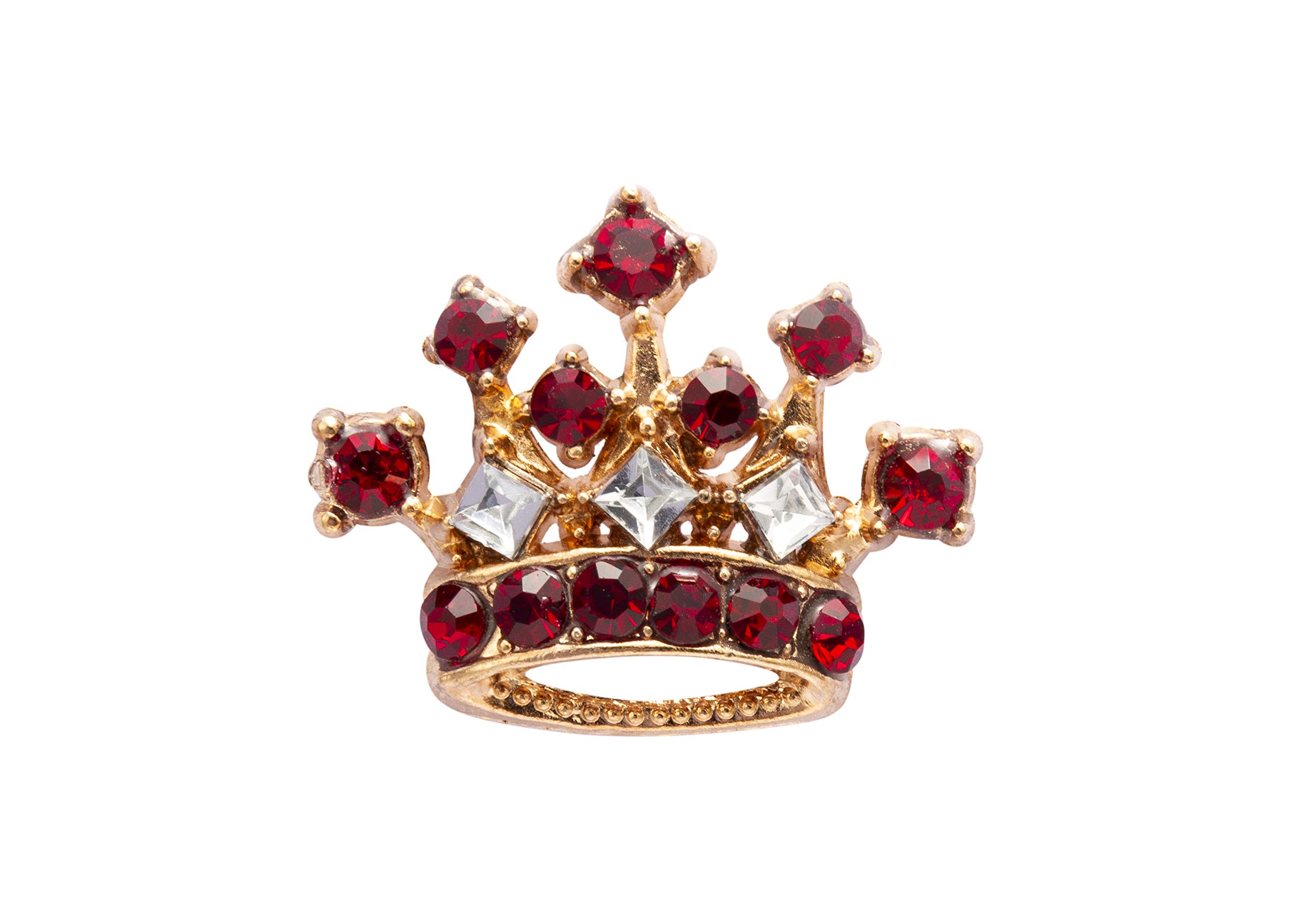 Knighthood Gold Crown with Maroon Stone Detailing Lapel Pin Brooch for Men (B07VD6DLHD) Amazon Price History, Amazon Price Tracker