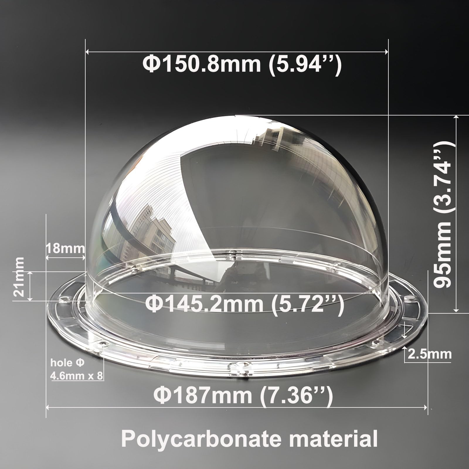 Amazon.com : UQISOVI 6 Inch Clear Camera Dome Cover, Polycarbonate