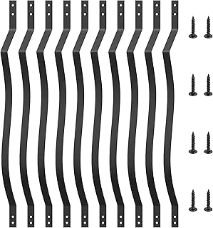 Akenow Metal Deck Balusters 51 Pack, 32.25" x 1" Deck Spindles with Screws, Heavy Duty Wave Arc Baluster, Porch Railing Kit for Outdoor Stair Deck Porch