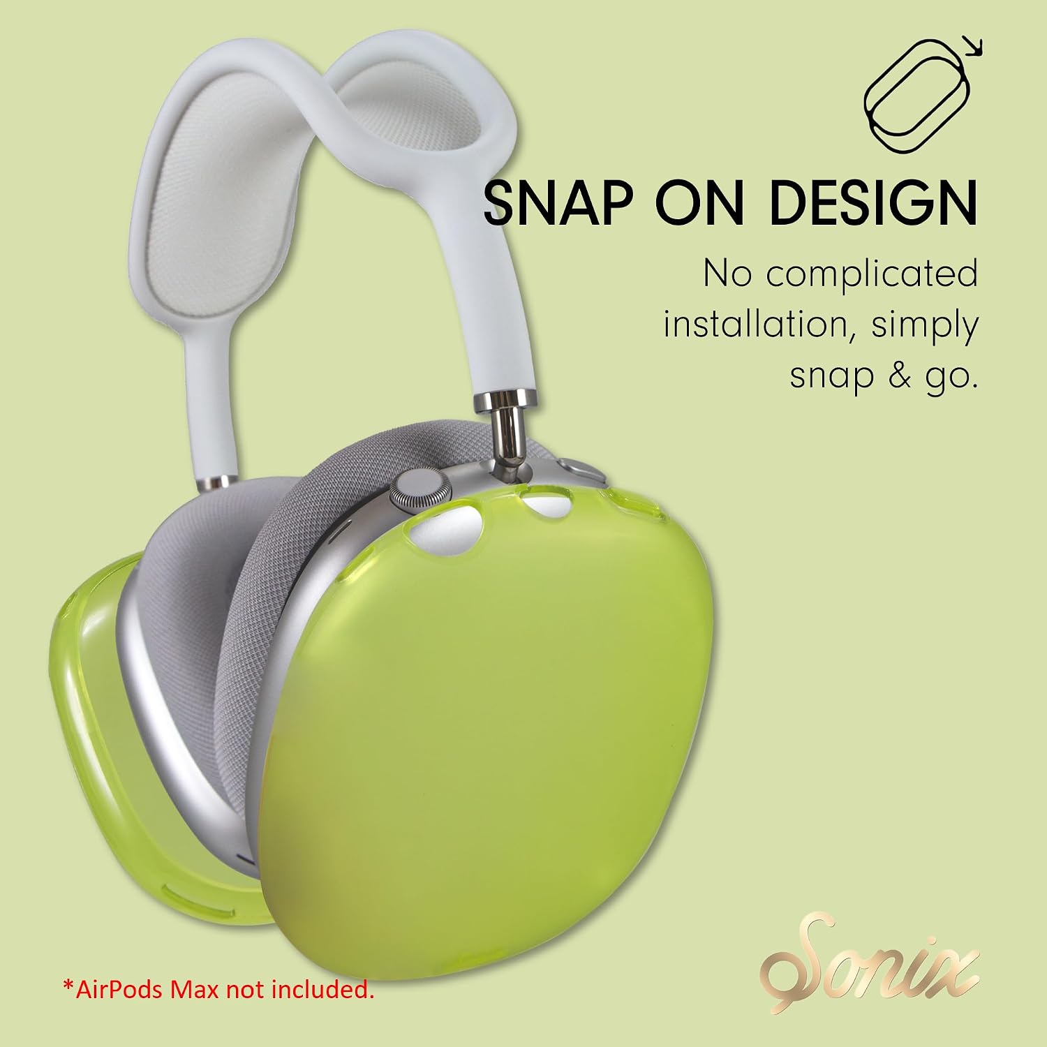 Sonix Protective Case for AirPods Max 2 & 1 | Headphones Cover | Frosted Matte Citrine