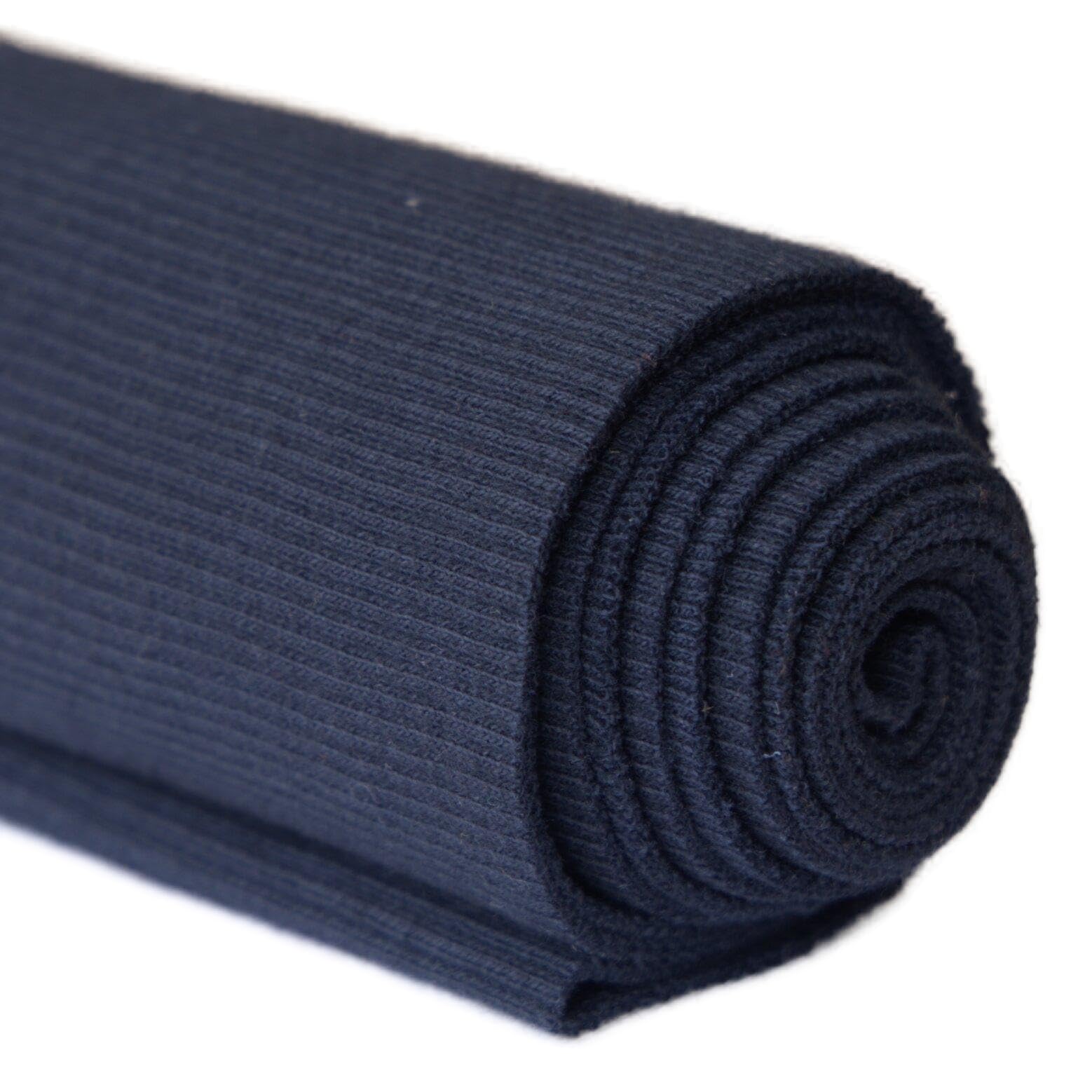 Tinakim Navy Blue Rib Knit Fabric, Cotton Sandex Material, For Waistbands Collar Cuffs Of Jacket Hoodies ( 47, 43X8in)