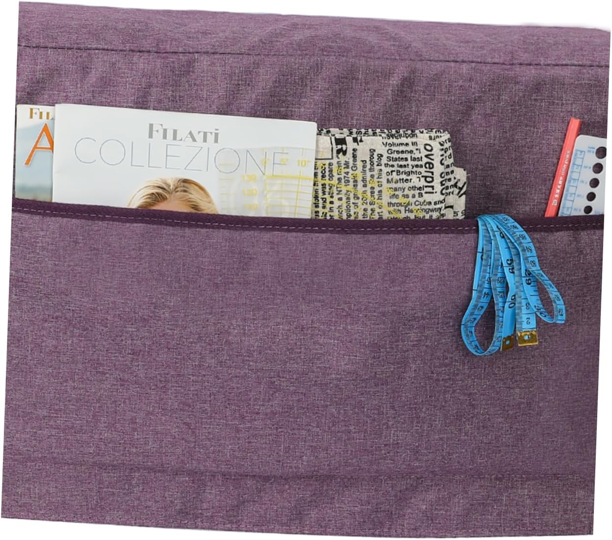 Artibetter Sewing Machine Cover with Zipper Pouch Durable Purple Dustproof Case for Home and Shop Use Easy to Clean Your Sewing Tools and Damage