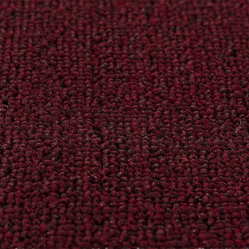 rutschfeste Treppenmatten 15 Stück Bordeaux 60 x 25 cm PP Treppenstufen Matten, Teppich Innen für Treppen, rutschfest Stufenmatten Treppenteppich